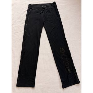 BCBG Black Casual Pants with Embellished Pockets